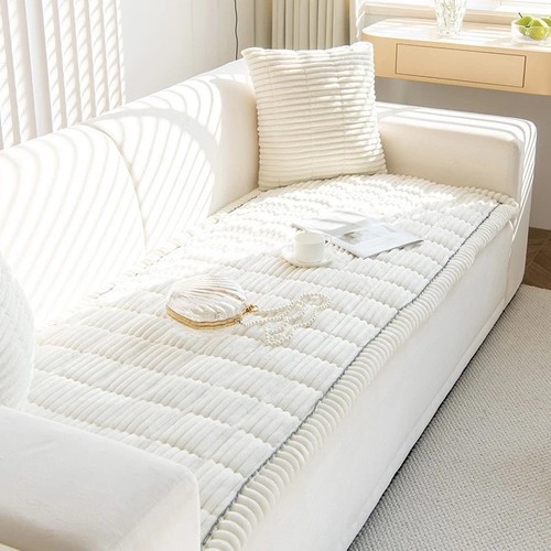 Thick warm plush sofa - sofa, slip