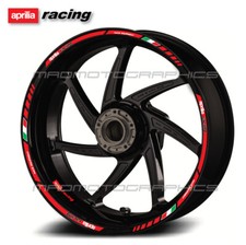 aprilia Racing motorcycle wheel decals 12 rim stickers laminated set RSV 4 Tuono