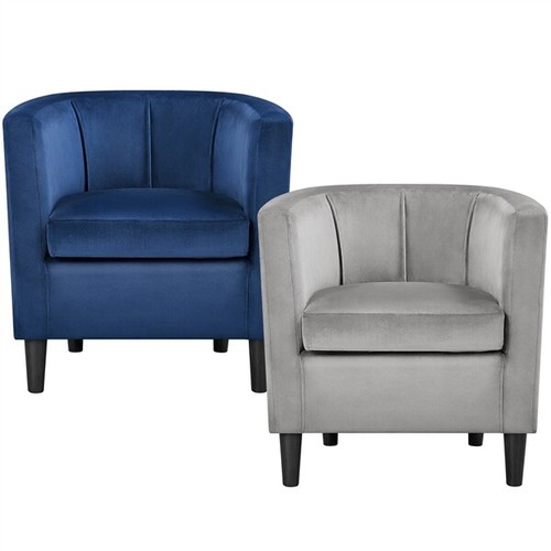 Modern velvet accent chair - velvet,