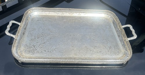 Antique silver plated butler - plated,