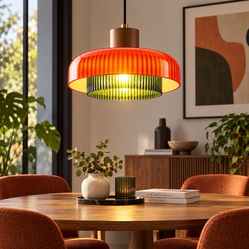 Retro orange green light - green,