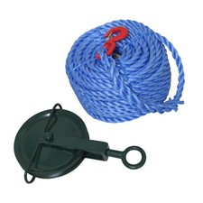 Gin Wheel Scaffold Pulley and Rope 250KG (Scaffolder Lifting Block Attachment)