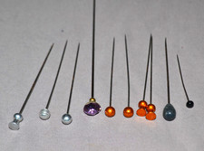 Job Lot of 10 Vintage Hat Pins