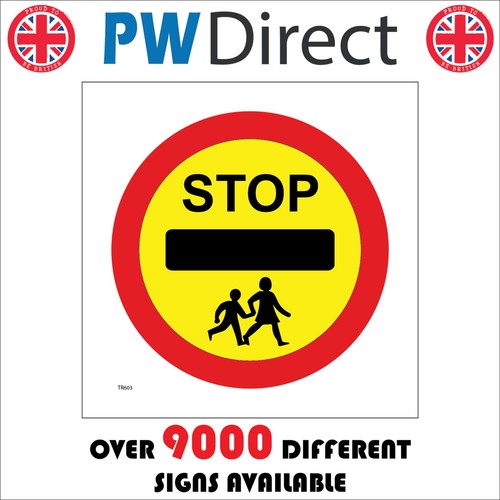 Sign stop children crossing - stop,