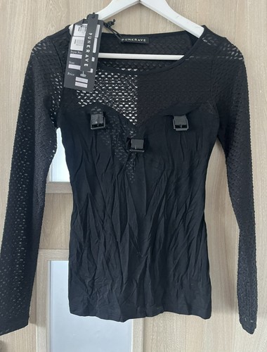 Punk rave black gothic - black, mesh