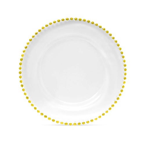 Acrylic charger plates gold - acrylic,