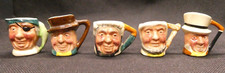 Five Lancaster & Sandland Hand Painted Miniature Character Jugs - 3-4cm tall