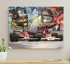 James Hunt Niki Lauda 24x18