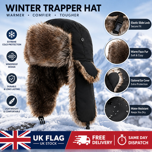 Men winter trapper hat - men's,