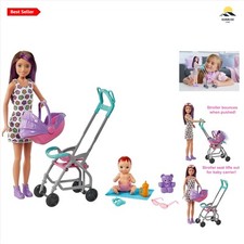 Kids Baby Doll Playset with Stroller and Accessories for 3+