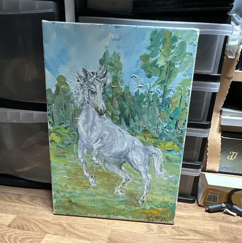 Signed impressionist horse - signed,