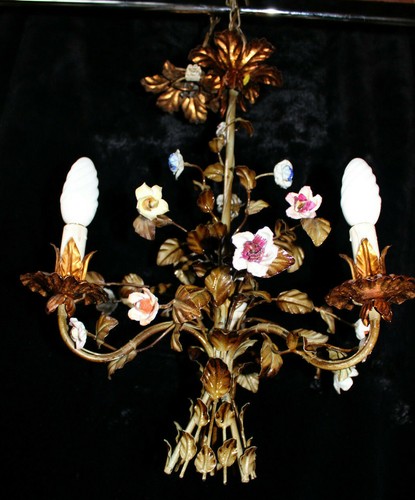 Vintage french metal - , porcelain
