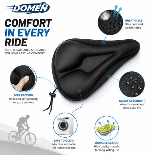 Gel bike seat cover - bike,