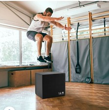 3 In 1 Foam Plyometric Box 12/14/16 Inch Foam Jumping Exercise Box Black    76