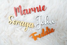 Personalised Wooden Wedding Place Cards Table Name Tags Settings Guest Keepsakes