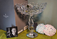 Waterford Seahorse Pedestal Centerpiece Bowl 12.5 in Crystal, Artist Signed-NIB