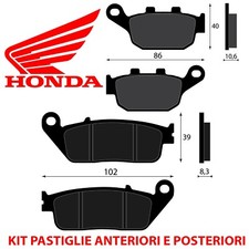FRONT AND REAR BRAKE PAD KIT Honda VT 250 SWORD 1988