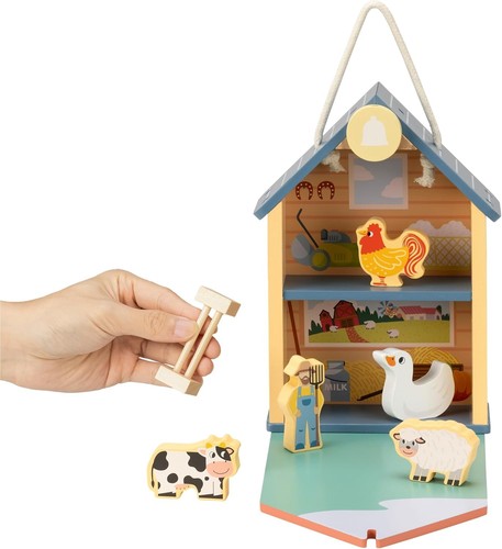 Wooden farm set for toddlers - set,