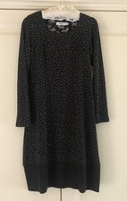 MYRINE Antwerp Long Sleeve Grey and Pink Jersey Dress Small