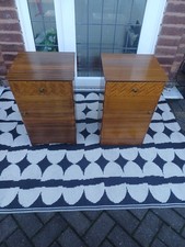 Pair of Vintage Uniflex Bedside Cabinets Cupboards Tables Can Deliver 