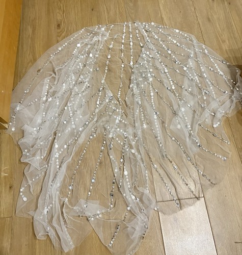 Embellished sheer mesh pearl - embellished,