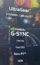 LG UltraGear 27" Ergo 27GN88A QHD NANO IPS 1ms 144Hz G-Sync Gaming Monitor NEW