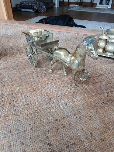 Vintage brass pony - , and