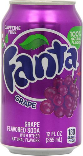 Fanta grape soda can 355 - fanta, ml