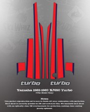 YAMAHA 1982-1983 XJ650 TURBO FAIRING DECAL GRAPHIC SET USA MODEL