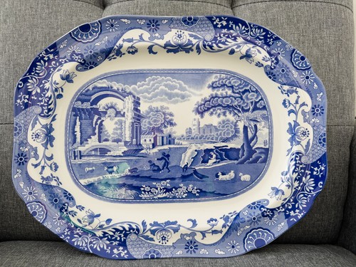Spode blue italian - spode, carving