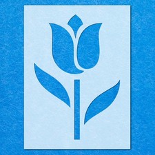 Tulip Flower Plant Stencil