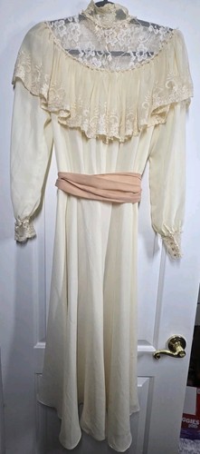Vtg romantic victorian dress - dress, s
