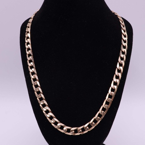 9ct yellow gold heavy curb - gold,