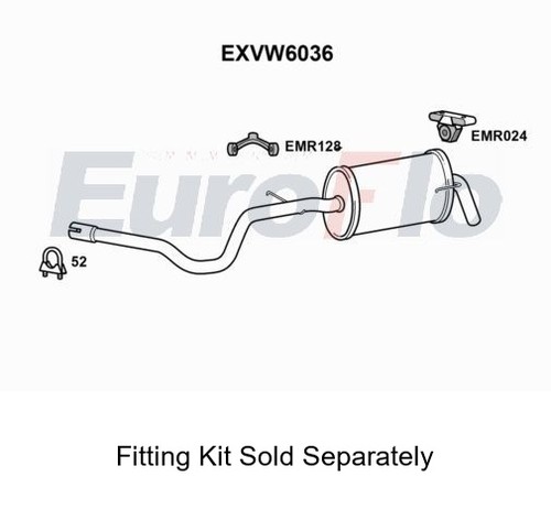Rear muffler silencer - muffler, insert