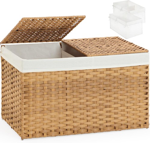 65l wicker storage basket - basket, with