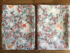 Ditsy Polar / Icy Blue Cath Kidston 2 Housewife Pillowcases Bear Deer Fox Flower