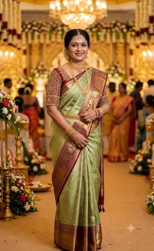 Semi silk saree kanjivaram - semi,
