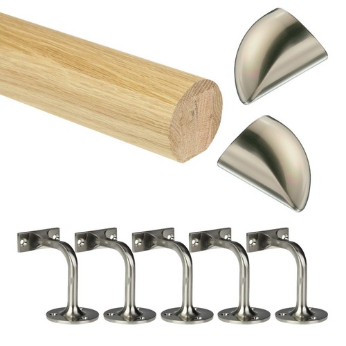 Oak mopstick kit with - oak, brushed