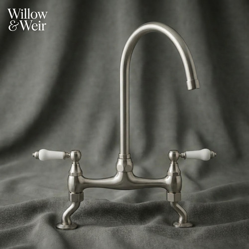 Brushed nickel bridge kitchen - bridge,