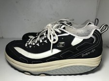 Sketchers Shape Ups Shoes 11809 Women's Walking Ñ/Black White SZ 10 Free Ship