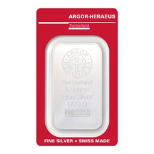 1 oz Argor Heraeus Silver Bar