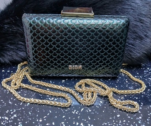 Biba green croc leather mini - biba,