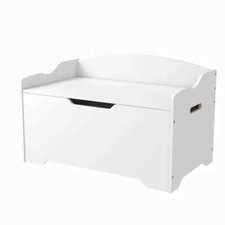 White Wooden Toy Box Organizer