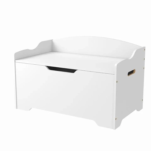 White wooden toy box - white, organizer