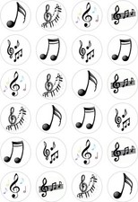 24 Music Notes Premium Cupcake
