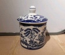 Blue willow pattern bone china