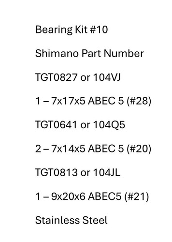 Bearing kit shimano - kit,