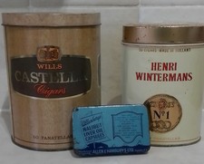 3 Vintage Tins plus small