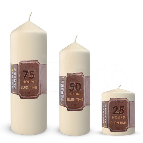 Round pillar candles ivory - round,