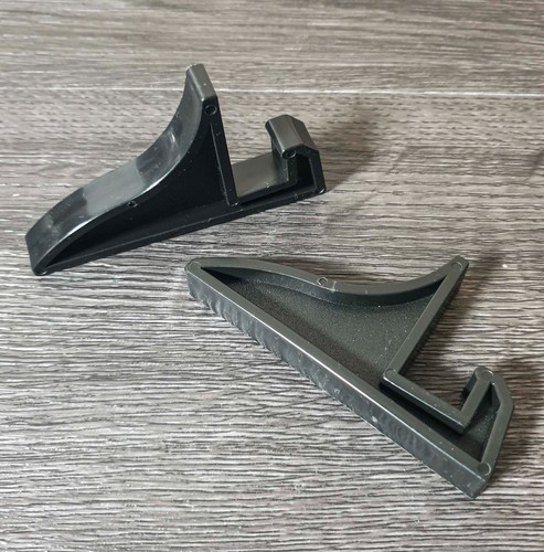 Black plastic foot stand pair - foot,